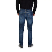 Antony morato Jean homme bleu délavé foncé effet usé, coupe slim à l'arrière avec poches classiques