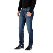 Antony Morato Jean slim en denim bleu foncé pour homme, effet usé, coupe classique cinq poches.