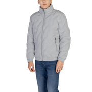 Antony Morato Doudoune matelassée grise pour homme, col montant et fermeture éclair, en tissu léger