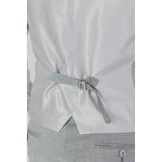 Antony Morato Gilet sans manches gris uni à boutons pour homme, avec une ceinture grise texturée à boucle argentée à la taille