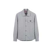 Antony Morato Chemise grise à manches longues pour homme, avec un tissage texturé subtil et des boutons noirs de style boutonné