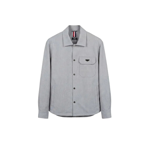 Antony Morato Chemise grise à manches longues pour homme, avec un tissage texturé subtil et des boutons noirs de style boutonné