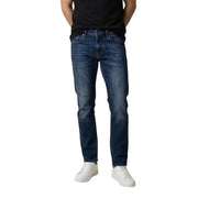 Coton bleu foncé délavé Antony Morato Jean Ozzy pour homme, coupe fuselée, style slim et cinq poches classiques