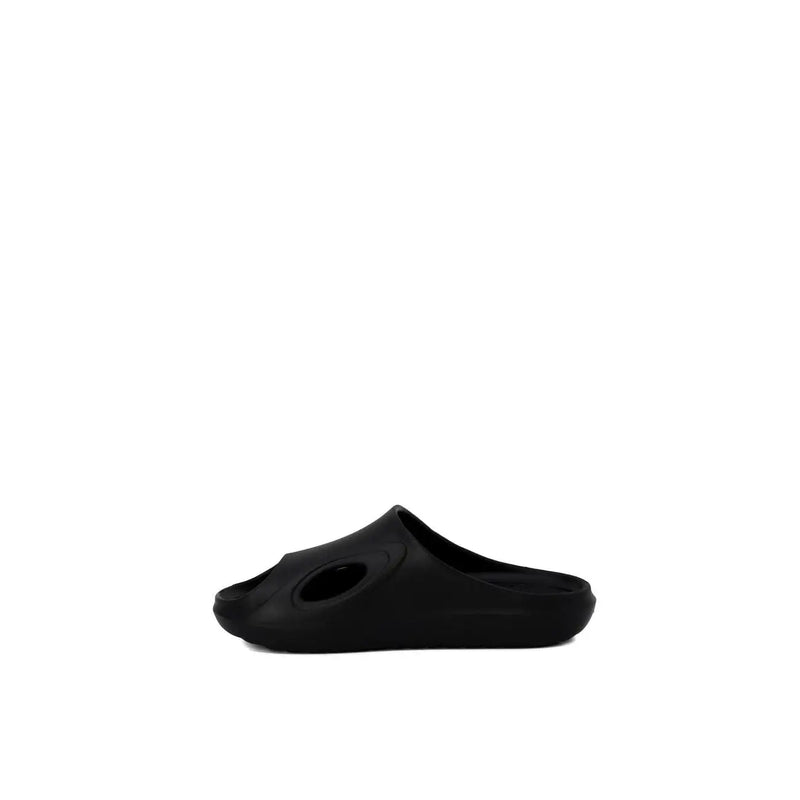 Antony Morato men rubber slippers black with sleek minimalist design and oval cutout on the footbed size 3
