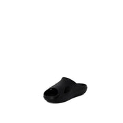 Antony Morato men rubber slippers black size 3 with sleek minimalist design and two circular cutouts on footbed
