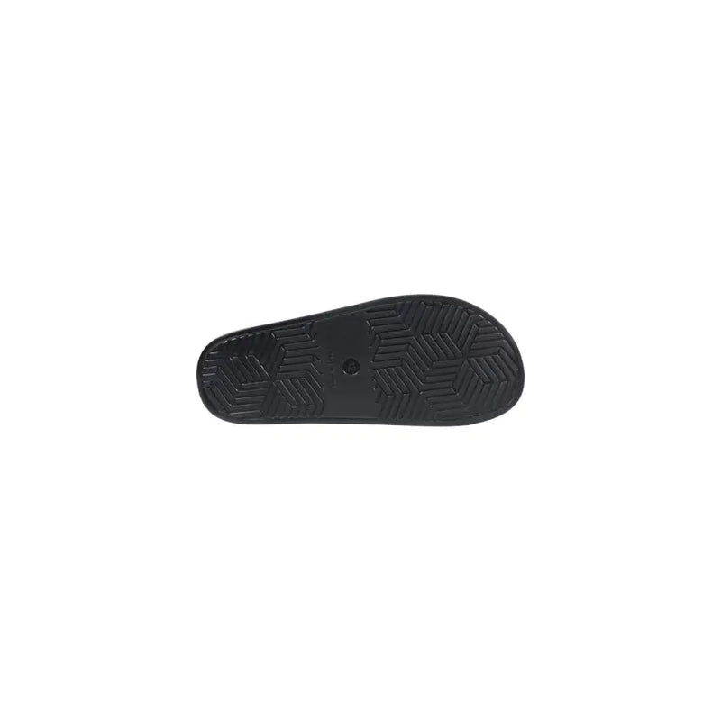 Semelle en caoutchouc noir avec motif géométrique de la semelle antony morato Sandales pour hommes, pantoufles noires en polyuréthane Xander