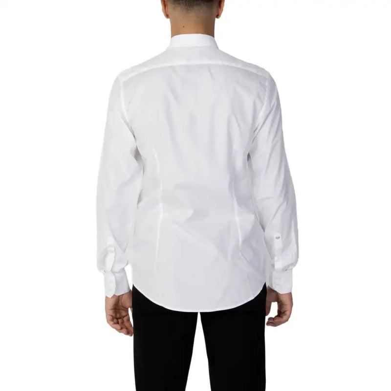 Antony Morato Chemise habillée blanche à manches longues pour homme, avec col classique et poignets boutonnés.