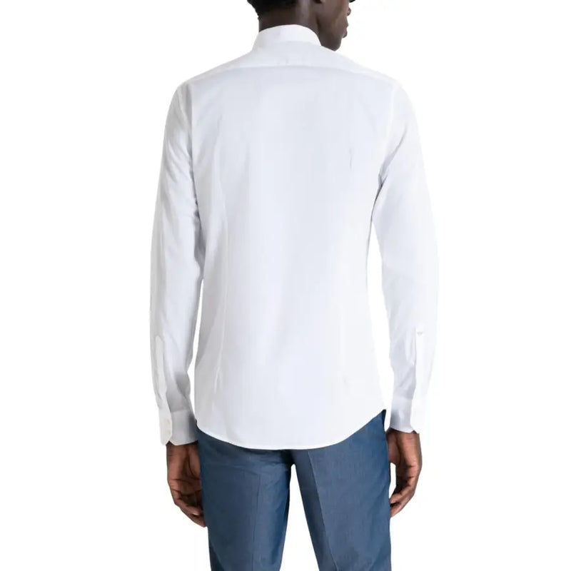 Antony Morato Chemise homme blanche impeccable à manches longues, col classique et poignets boutonnés