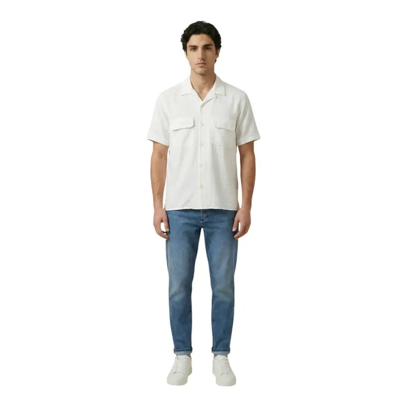 Antony Morato Chemise blanche pour homme à manches courtes, boutonnée, avec deux poches poitrine, idéale pour une tenue décontractée.