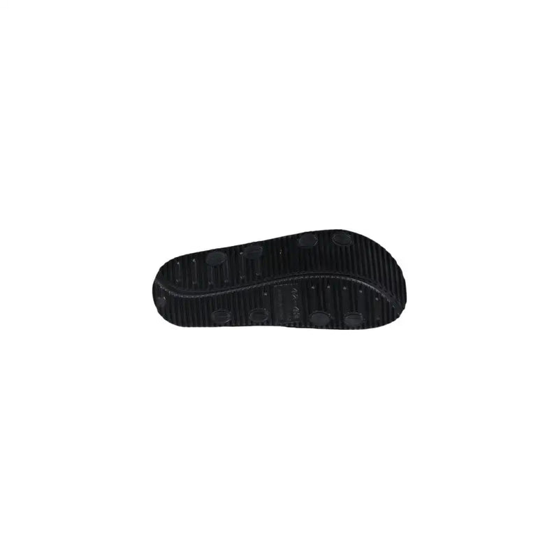 Semelle en caoutchouc noir avec motif d'adhérence texturé et indentations circulaires de antony morato pantoufles pour hommes Kry sandales noires