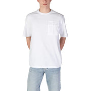 Antony Morato t-shirt blanc à manches courtes pour homme t-shirt avec une seule poche poitrine en tissu de coton doux