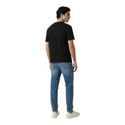 Antony Morato men black short-sleeved cotton t-shirt with simple crew neck design for casual wear