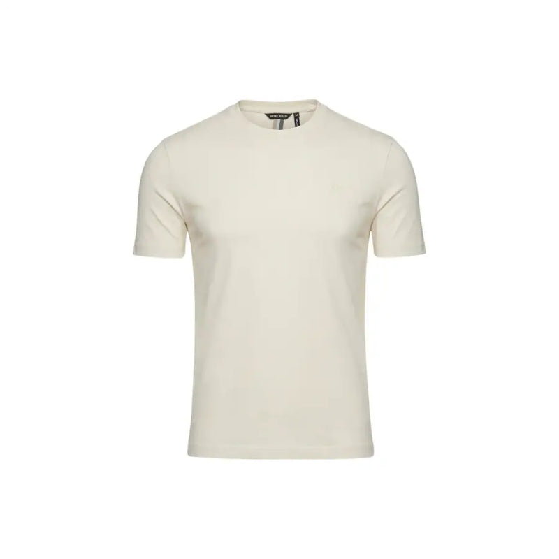 Antony Morato T-shirt homme couleur crème, manches courtes, col rond, en coton doux