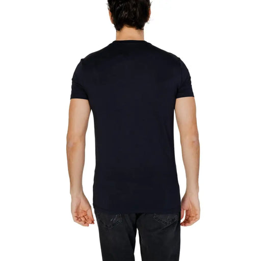 Antony Morato hommes t-shirt T-shirt noir à manches courtes et col rond en coton, vue de face