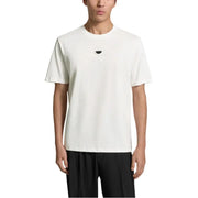 White cotton Antony Morato men t-shirt with a crew neck and small black logo on the left chest