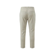 Beige cotton blend Antony Morato men trousers with elastic waistband chino style and rolled cuffs