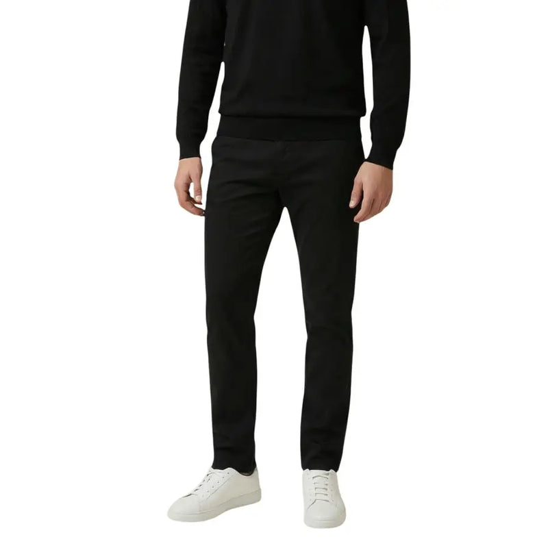 Antony Morato Pantalon noir slim pour homme, en tissu structuré lisse pour un look élégant et moderne