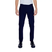 bleu marine Antony Morato Pantalon pour homme à la coupe ajustée, à la jambe droite élégante et aux plis discrets, idéal pour les tenues formelles.