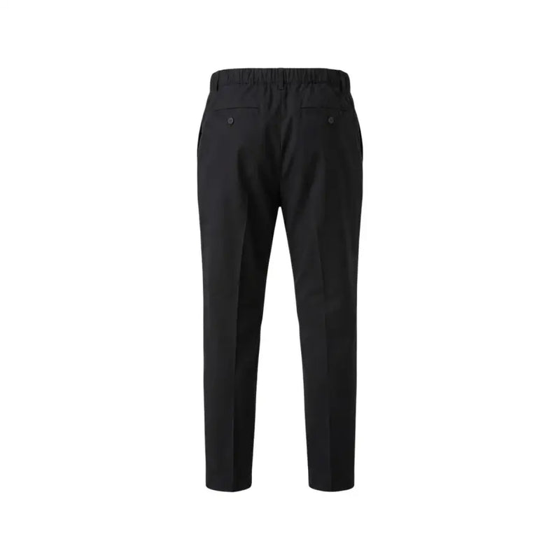 Tailleur noir Antony Morato Pantalon pour homme avec taille élastique et deux poches arrière, vu de dos