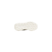 Antony Morato men white lace up sneakers with white rubber sole and textured blocky tread embossed madison market