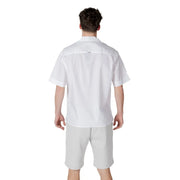 Antony Morato men shirt white short-sleeved button-up with crisp clean design in lightweight fabric
