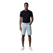 Antony Morato Short pour homme en denim clair délavé, cinq poches et fermeture boutonnée, vue de face