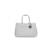 Blanc Armani Exchange sac fourre-tout avec logo en relief et étiquette métallique
