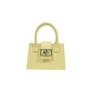 Armani Exchange Petit sac à main jaune pâle avec fermoir métallique AX