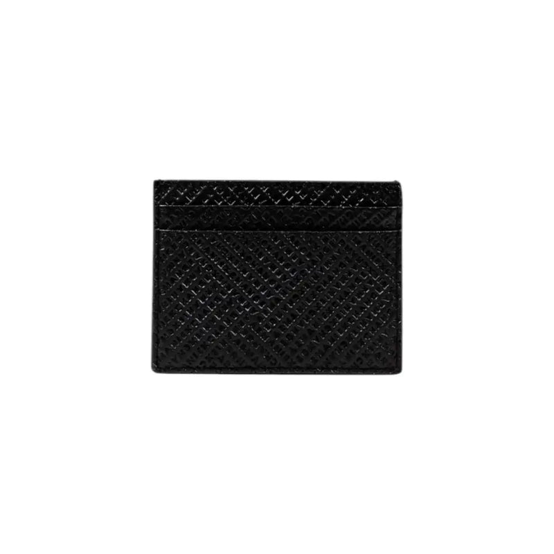 Black textured leather card holder from Armani Exchange for men’s fall winter collection