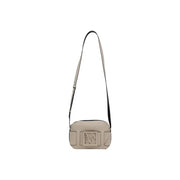 Armani Exchange Sac bandoulière en cuir beige avec bandoulière noire