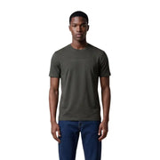 Armani Exchange T-shirt homme en coton vert olive avec logo discret imprimé sur la poitrine