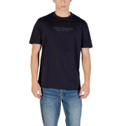 Noir armani exchange T-shirt en coton pour homme, gris subtil armani exchange Logo Milano New York sur la poitrine