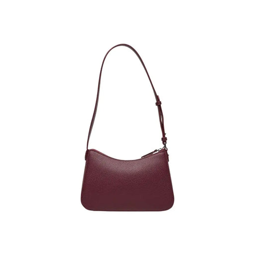 Armani Exchange Sac à main Bordeaux zippé en cuir grainé bordeaux avec bandoulière réglable