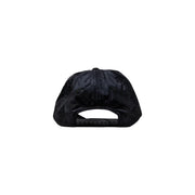 Armani Exchange Casquette pour homme noire en tissu réfléchissant brillant avec sangle réglable, vue de face