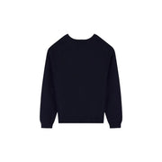 Armani Exchange Pull en coton noir pour homme, à maille côtelée et col rond, vue de face