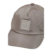 Beige armani exchange Casquette de baseball pour homme en polyester gris, légèrement brillante et ornée d'un logo carré.