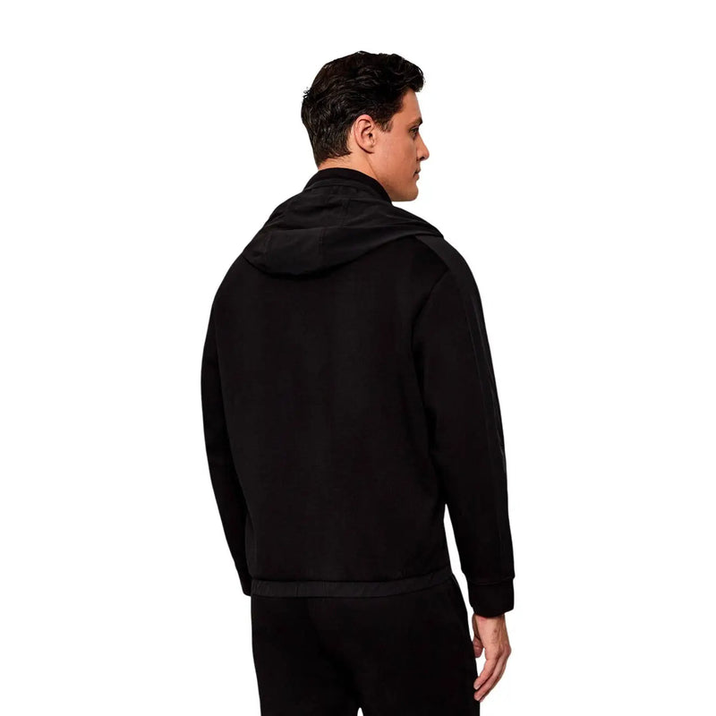 Armani Exchange Sweat-shirt à col roulé noir pour homme en mélange de coton, au design moderne et élégant et aux poignets côtelés.