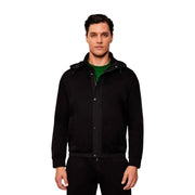 Armani Exchange Sweat-shirt noir pour homme en mélange de coton, au design moderne et élégant, avec une fermeture à boutons discrète et une capuche.