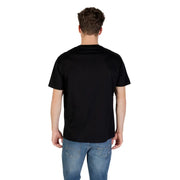 Men’s black cotton crew neck short-sleeve T-shirt from Armani Exchange