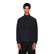 Armani Exchange Sweat-shirt zippé en coton noir pour homme, avec un design color-block discret et une silhouette moderne et élégante.