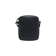 Armani Exchange Sac bandoulière homme en cuir noir texturé avec fermeture éclair et bandoulière réglable L16cm