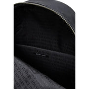Armani Exchange Sac à dos noir pour homme, intérieur orné d'un motif logo répété et fermeture éclair argentée, dimensions : 31 x 45 x 19 cm
