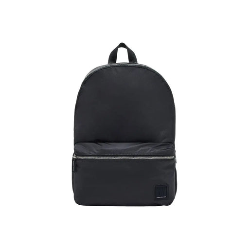Armani Exchange Sac à dos homme en nylon noir avec poche avant zippée et logo discret, dimensions 31 x 45 x 19 cm