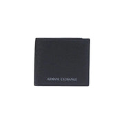 Armani Exchange men black wallet with textured polyester surface and subtle embossed branding 11 by 9 cm