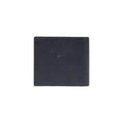 Armani Exchange men black leather wallet with neat stitching polyester material size W11 H9 cm