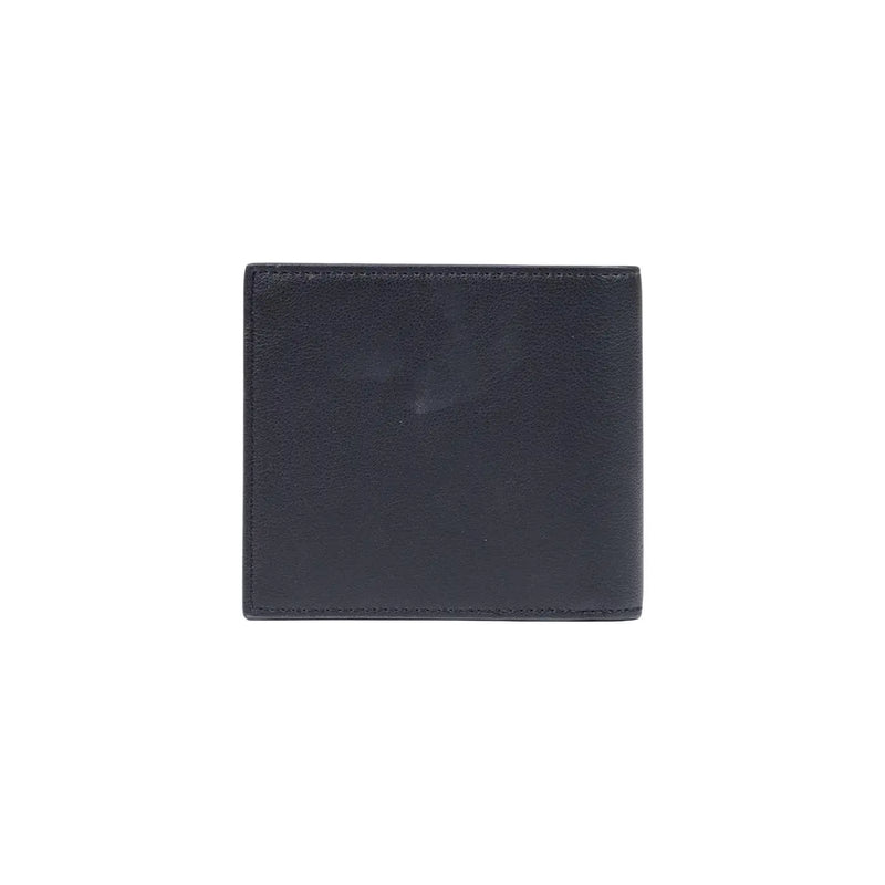 Armani Exchange men black leather wallet with neat stitching polyester material size W11 H9 cm