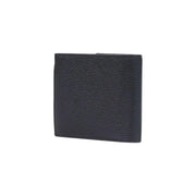 Armani Exchange men black wallet with subtle grainy polyester surface and precise stitching edges 11 by 9 cm