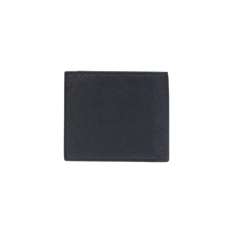 Armani Exchange men black wallet made of polyester with textured surface and subtle stitching along the edges