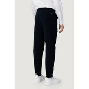 Armani Exchange Pantalon bleu en coton pour homme, coupe moderne et élégante, poches latérales discrètes, idéal pour le printemps et l'été.