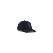 Armani Exchange Casquette homme en polyester imprimé bleu marine foncé avec logo brodé ton sur ton discret sur le devant
